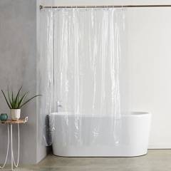 Amazon Basics - Tenda da doccia in polietilene vinil acetato leggera, trasparente, 183 x 200 cm