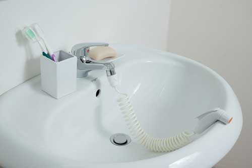 Bidet portatile, Bidet per disabili, Con portasapone, Plastica