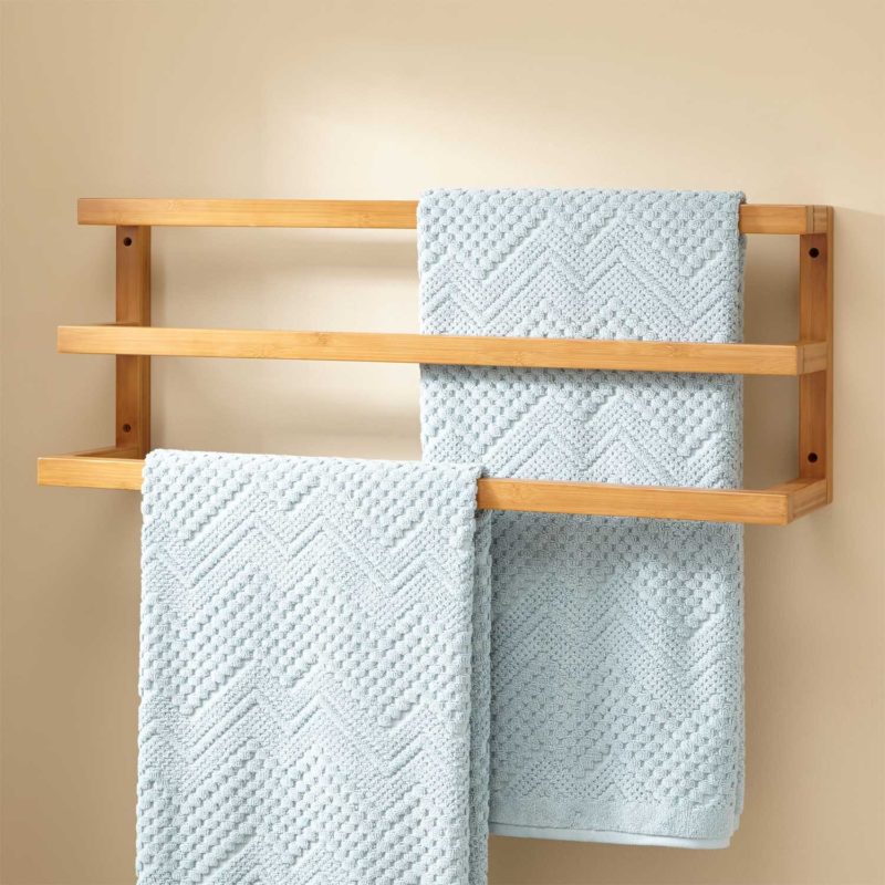 FUIN Portasciugamani A Scala In Legno Rustico – 145 Cm – Stile Fattoria – Per Coperte, Asciugamani, Bagno E Soggiorno – Colore Nero – Solido E Portatile
