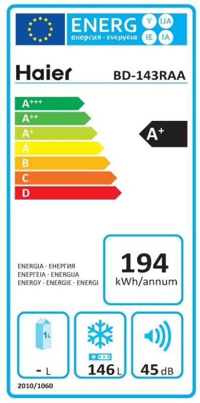 haier BD143RAA classi energetiche