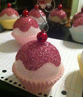 Palline di Natale cupcake fai da te