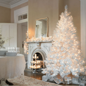 albero di natale bianco