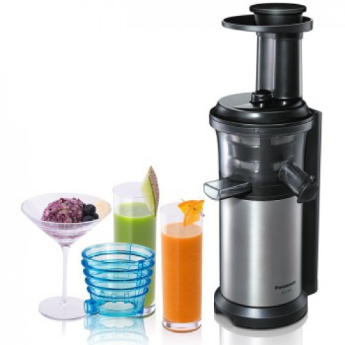 Panasonic MJ-L500 Slow Juicer Sistema di Estrazione, Senza Lame, Acciaio