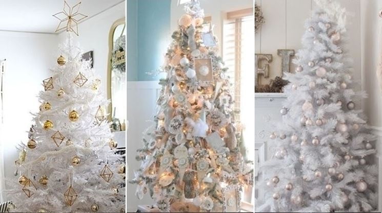 Albero Di Natale Bianco Nero E Oro.L Albero Di Natale Bianco Vesto Casa