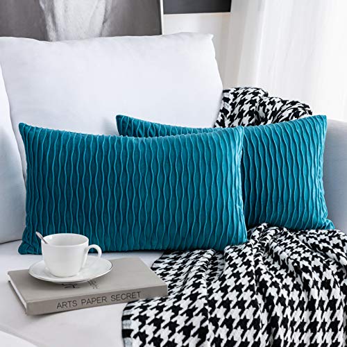 Fodera per Cuscino di tiro Set di 2 Federe per Cuscino 30x50cm Rettangolare Decorativa Fodere per Cuscini Moderne in Velluto per Divano Letto Divano Sedia Camera da Letto Soggiorno Copricuscini