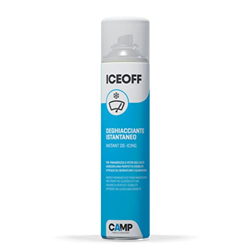 Camp ICE OFF, deghiacciante spray per cristalli e serrature auto, agisce istantaneamente e non lascia aloni, 300 ml