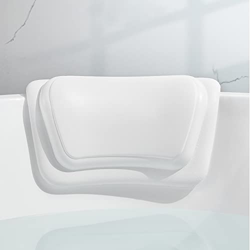 Lonkenn Cuscino da Bagno, Cuscino per Vasca da Bagno, Cuscino di Vasca da Bagno con Ventose, Impermeabile Cuscino per Collo Testa Vasca da Bagno, Poggiatesta Ergonomico per Tutti i Tipi di Vasca e Spa