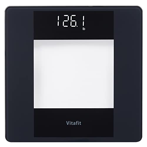 Vitafit Bilancia pesapersone digitale,Da Oltre 20 Anni Offriamo Tecnologia di Alta Precisione Per La Bilancia Pesa Persona,Display a LED,180kg,Nera