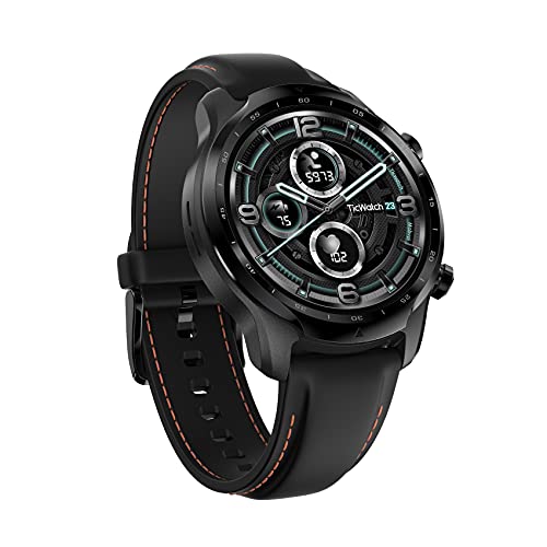 Ticwatch Pro 3 GPS Smartwatch Unisex, Wear OS by Google, Display a doppio strato 2.0, Batteria a lunga durata, Nero (Shadow Black)