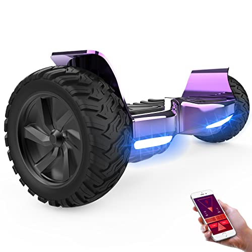 GeekMe Hoverboards Scooter Elettrico Fuoristrada Scooter Auto bilanciamento con Potente Motore LED luci Bluetooth per Adulti e Bambini. 8,5 Pollici