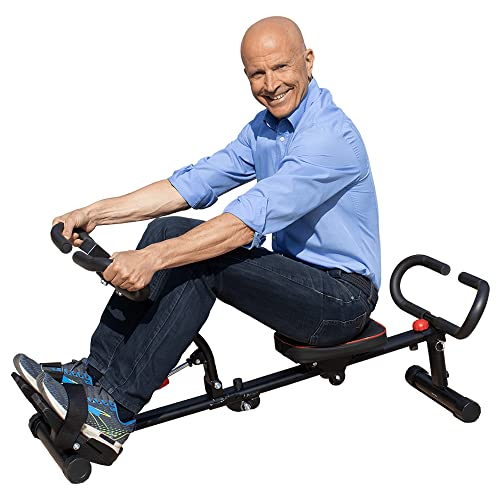 GIORGIO MASTROTA InVOGA Vogatore per casa Pieghevole Con Display e 12 Livelli di resistenza Salvaspazio e silenzioso Attrezzo Palestra Multifunzione Pettorali Glutei Addominali Gambe Braccia Aerobica