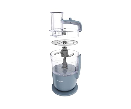 Kenwood MultiPro Go FDP22.130GY Food Processor for Chopping, Cutting, Grating, Puréeing and Kneading Dough with Express Service, 1,3 l, Blade and 4 mm Disc, 650 W, Blu