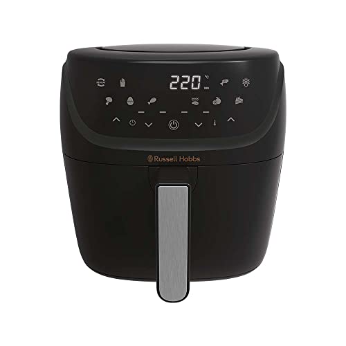 Russell Hobbs Friggitrice ad Aria XXL 8 l, 7 Funzioni Cottura: Griglia, Arrostisce, Disidrata etc. & 10 Programmi, Lavastoviglie ok, Display Touch, Fino a 220°C, AirFryer Satisfry 27170-56