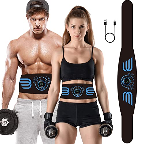 Yongge Elettrostimolatore per Addominali,Elettrostimolatore Muscolare,EMS Stimolatore,USB Addominale Tonificante Cintura, LCD Display,Addome/Braccio/Gamba per