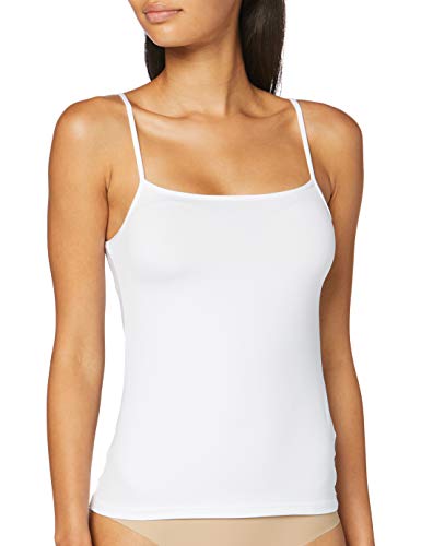 Lovable in Microfibra Basic Soul, Top Spallina Stretta, Donna, Bianco, XL