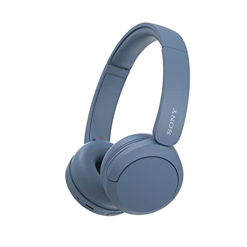 Sony Cuffie Bluetooth wireless WH-CH520 - Durata della batteria fino a 50 ore con ricarica rapida, stile on-ear - Connessione Multipoint - Blu