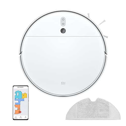 Xiaomi Mi Robot Vacuum-Mop 2, Robot Aspirapolvere e Lavapavimenti, Lavaggio Pressurizzato, Motore NIDEC, Potenza d'Aspirazione da 2.700Pa, Batteria da 3200mAh, Controllo tramite App, Versione Italiana