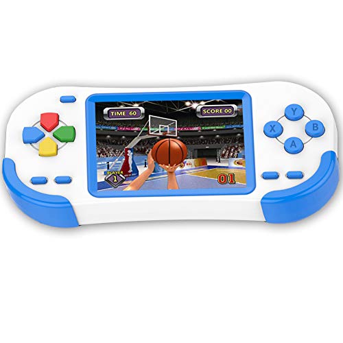 Bornkid Console di Gioco Portatile per Bambini Videogioco retrò Classico HD 220 Incorporato Display da 3 Pollici Sistema Arcade Ricaricabile Regalo di Compleanno per Bambini Anziani (Blu)