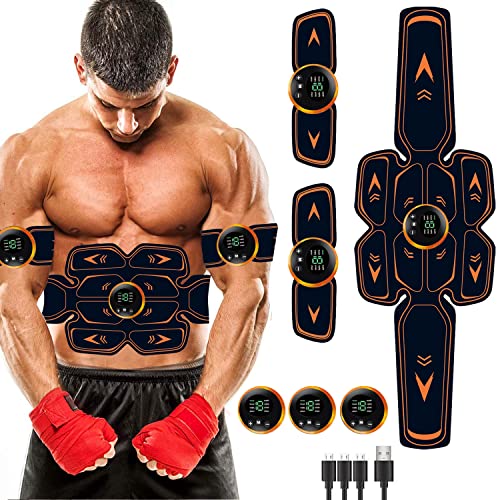 Queath Elettrostimolatore per Addominali, Elettrostimolatore Muscolare Professionale, ABS Trainer/Toner per Addome/Braccio/Vita/Gambe