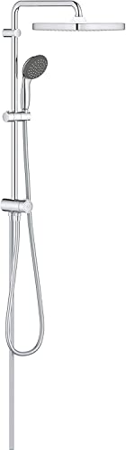 GROHE QUICKFIX |Vitalio Start 250 Cube | Sistema Doccia FLEX con Deviatore |Manopola con bordo in silicone anti-urto | Cromo | 26698000