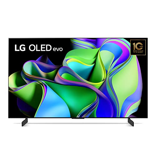 LG OLED evo 42'', Smart TV 4K, OLED42C34LA, Serie C3 2023, Processore α9 Gen6, OLED Dynamic Tone Mapping Pro, Dolby Vision, Dolby Atmos, 4 HDMI 2.1 @48Gbps, VRR, Alexa, ThinQ AI, Wi-Fi, webOS 23