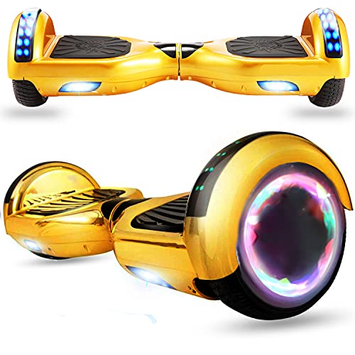 WindWay 6.5" Hoverboard economico oro cromato - bluetooth - led colorati - borsa per il trasporto telecomando in omaggio - regali per bambini e adultimimetico