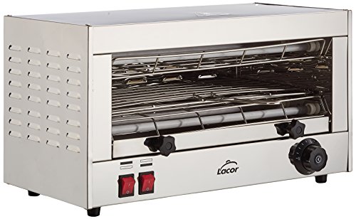 Lacor 69172 Tostapane Elettrico Orizzontale Grill Simple, Grigio, 2400 W, 28.0 X Cm X 50.0 X Cm X 25.0
