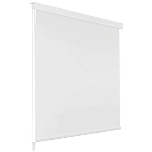 vidaXL Tenda a Rullo per Doccia 120x240 cm Bianco Divisorio Tendaggio Bagno
