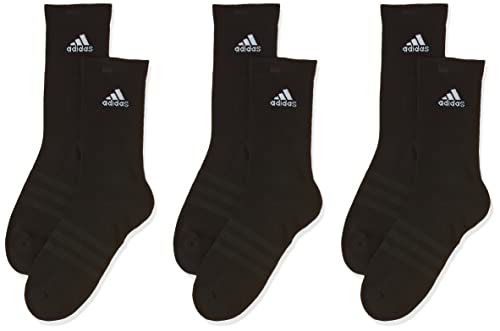 adidas, Cushioned 3-Pack Crew Sokken, Calzini, Nero Bianco, 43, Unisex-Bambino