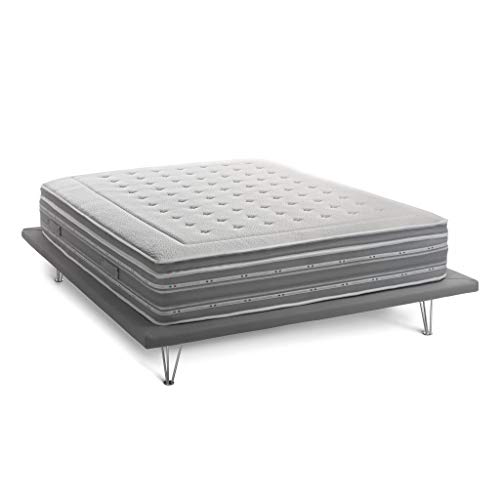 Talamo Italia Materasso Mack matrimoniale, 100% Made in Italy, Ortopedico in Memory Foam e Micromolle insacchettate, Antiacaro e Anallergico, cm 160x190 h37
