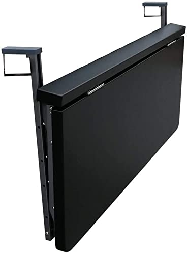 Ringhiera del Balcone Tavolo Pieghevole Appeso, Tavolo Pieghevole per Computer da Esterno, Tavolo da Pranzo per Sala da Pranzo da Giardino con Patio, Non Facile da Arrugginire (A 120 * 40/47 * 16 Giri