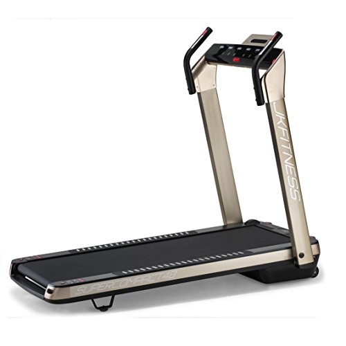 JK Fitness SUPERCOMPACT48, Tapis roulant, Unisex - Adulto, Oro, 145 x 75 x 123 cm Aperto - 74 x 26 x 145 cm Chiuso