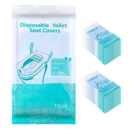 MAXCOO Copriwater Usa e Getta, 50 Pezzi, Copriwater Usa e Getta per Adulti e Bambini | Copri Water da Viaggio | Coprisedile WC tascabile | Impermeabile, Borsa Individuale