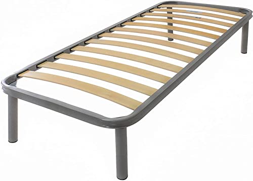 Rete Singola 80x190 cm Ortopedica a 12 doghe in legno per materasso singolo letto una piazza h 35 cm