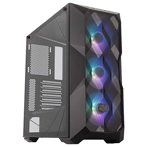 Cooler Master MasterBox TD500 Mesh - Case PC ARGB con Rete Mesh Poligonale, 3 x 120mm Ventole Preinstallate, Panello Laterale in Vetro Temperato Cristallino, Configurazioni Flessibili Air Flow