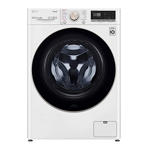 LG F6WV709SGA Lavatrice a Carica Frontale 9kg, 1600 giri/min, Serie V7, AI DD, Classe A-10%, TurboWash 360, Lavaggio a Vapore, Wi-Fi, Motore Inverter Direct Drive, Libera installazione, Bianca