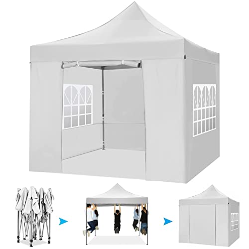 COBIZI Gazebo da Giardino Richiudibile 3x3m Gazebo da Esterno in Ferro Regolabile in Altezza, Gazebo Pieghevole, Gazebo Professionale, Gazebo Campeggio,Tendone Pieghevole