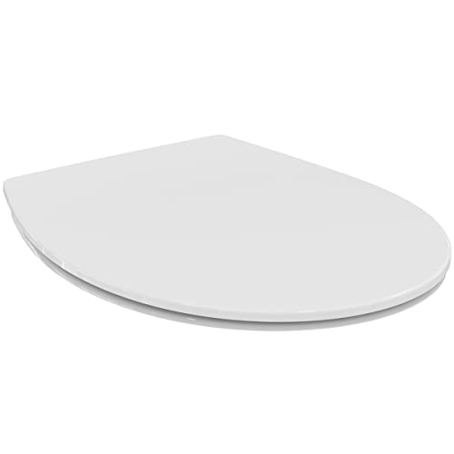 Ideal Standard - Multi Suite, Copriwater completo ovale universale con chiusura rallentata, Tavoletta wc facile da installare, Sedile universale, Bianco