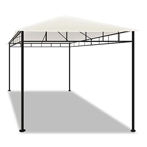 Kios - Gazebo da giardino 3x4 mt in ferro battuto. Gazebo da giardino in ferro con telo di copertura in poliestere color ecrù