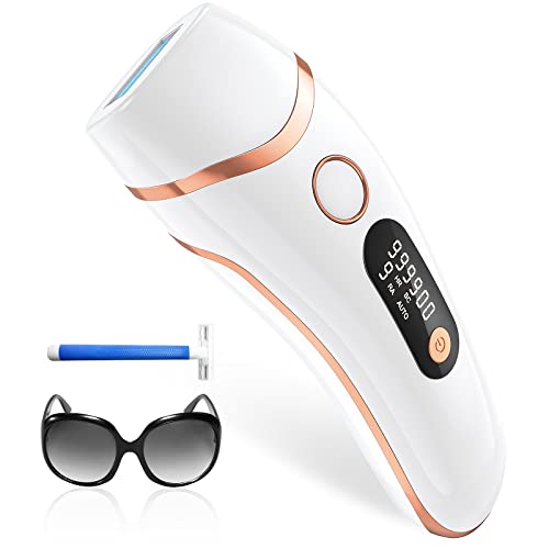 Epilatore Luce Pulsata,Laser Peli Donna 999,900 Flash e 9 Livelli di Energia e 3 Funzioni Avanzate- HR/SC/RA Perfetto Per Viso/Schiena/Bikini/Ascelleena, Corpo