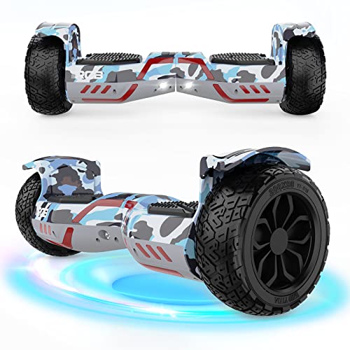 RCB Hoverboard per Tutti i Terreni 8,5", Hoverboards SUV con APP, Luce LED e Altoparlante Bluetooth, Regalo per Bambini e Adulti