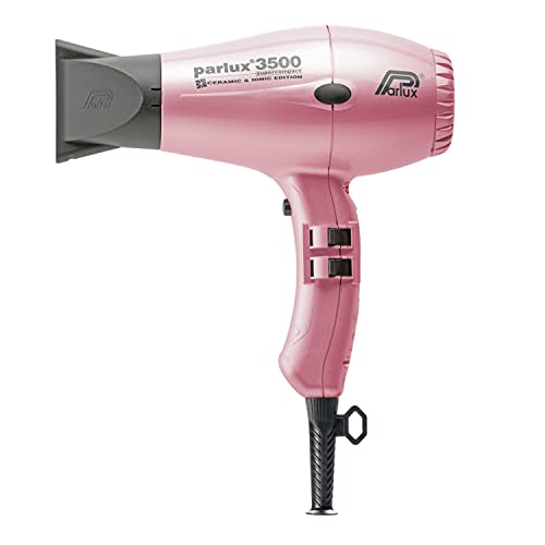 Parlux 3500 Super Compact - Asciugacapelli Professionale, Tecnologia Ionica e Ceramica, 2000W, Rosa