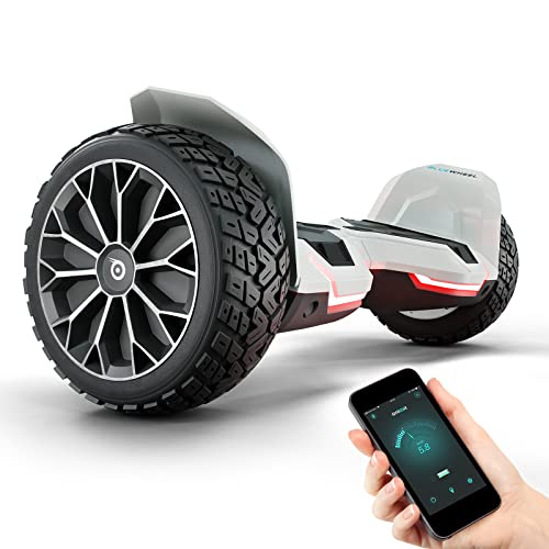 Bluewheel - HX510 Hoverboard Bambini, Lavagna a LED Monopattino Elettrico, con Batteria Hoverboard e Doppio Motore, Compatibile con Smart App e Bluetooth, con Valutazione UL2272, ruote da 8,5", Bianco