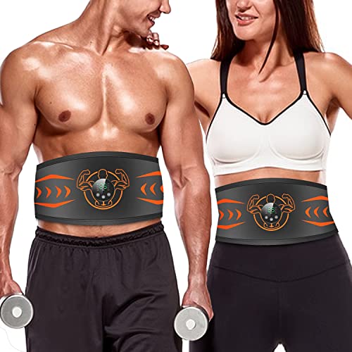 LorSou Elettrostimolatore Muscolare,Elettrostimolatore per Addominali,USB Cintura Addominale per Muscoli,EMS Addominal Trainer con 8 modalità e 25 intensità,per Addome/Braccio/Gambe/Waist/Glutei