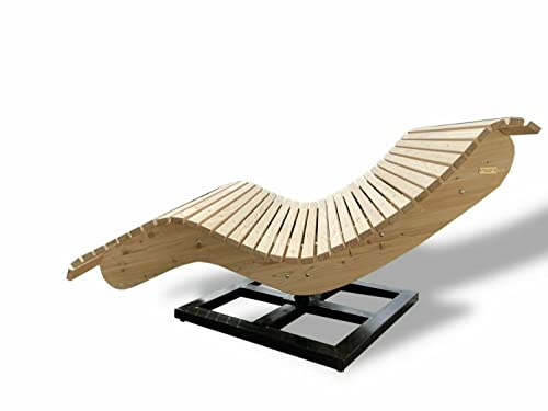 Sdraio girevole Tegernsee 120 cm sdraio da giardino relax doppio lettino in legno Made in Bavaria