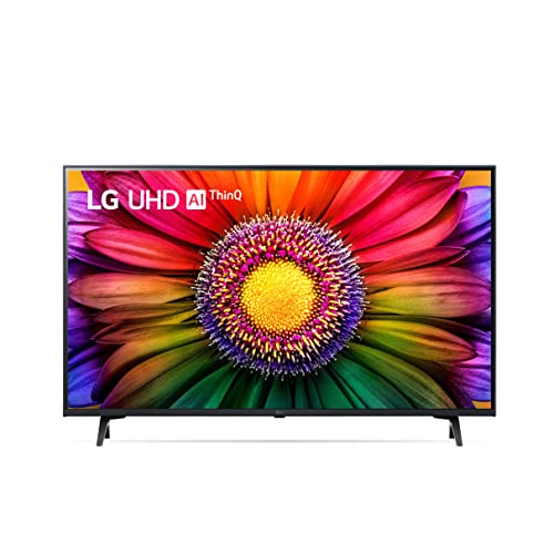 LG UHD 43'', Smart TV 4K, 43UR80006LJ, Serie UR80 2023, Processore α5 Gen6, HDR10 Pro, Filmmaker Mode, Game Optimizer, Wi-Fi, webOS 23, AI ThinQ, Alexa, Sports Alert, Telecomando Puntatore