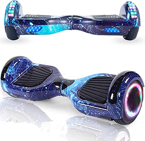 HappyBoard 6.5 pollici Overboard,Bluetooth,LED,Auto Equilibrio,Hoverboard Elettrico Fuoristrada,Migliori Regali per Bambini Adulti,Borsa&Telecomando (cielo blu)