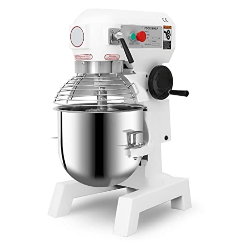 Planetaria Impastatrice Professionale Monofase - Capacità 40 lt (Capacità Farina 6 kg, Capacità Impasto 13 kg) - Giri Motore 0-302r / m, 0-1000r / m, Potenza 1.5 kW
