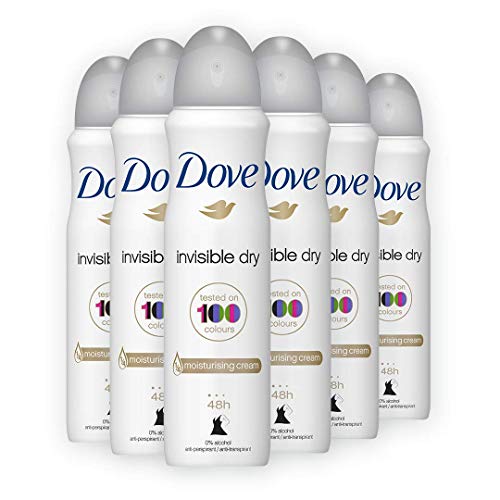 Dove Deodorante Antitraspirante Spray, Invisible Dry , 6 pezzi da 150 ml