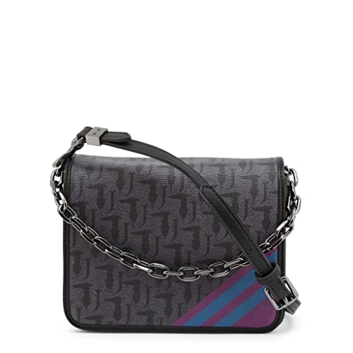 Trussardi Jeans BORSA SHOULDER BAG VANIGLIA ECOPELLE LOGATO VIOLA/BLU DONNA B19TJ32